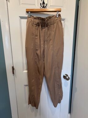 Smart Casual Drawstring Pants - Tan